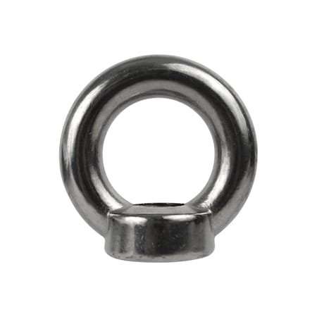 Round Eye Nut, M12-1.75 Thread Size, 18-8 Stainless Steel, Polished